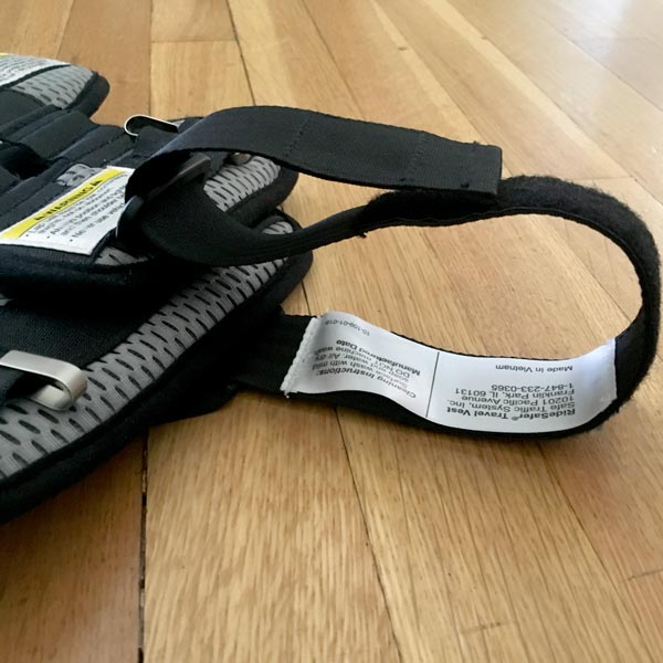 RideSafer crotch strap front of vest