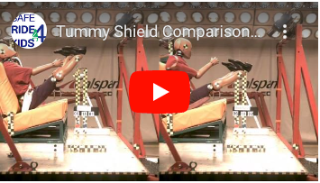 Comparing Tummy Shield to seat belt side view